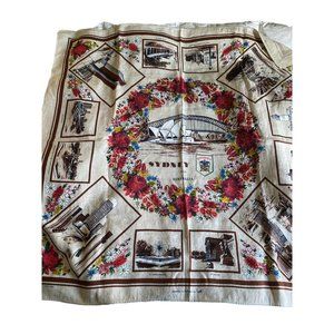 Sydney Australia Tapestry Linen Tablecloth Souvenir Design by Neil Australian Bu